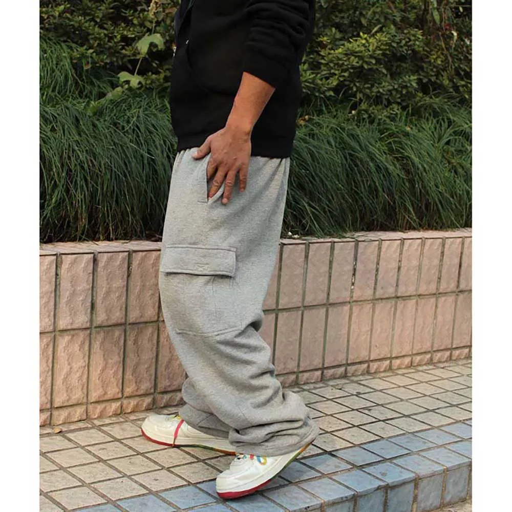 Autumn Winter Big Size Sweatpants Men Hip Hop Harem Pants Loose Baggy Casual Joggers Cotton Sweat Pants Streetwear Dance