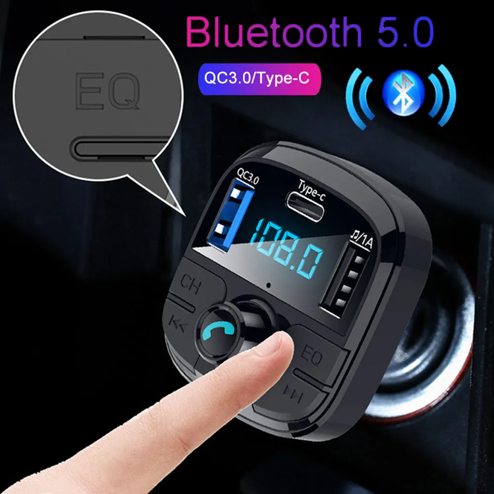 

BT29 Bluetooth 5.0 FM transmitter Car kit MP3 Modulator player wireless hands-free audio receiver dual USB Fast Charger 2.1A