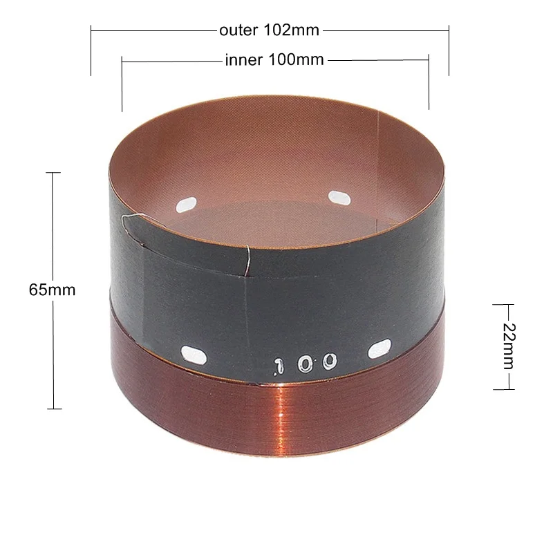 100mm 스피커 우퍼 보이스 코일 1600W 최대 18 인치 서브 우퍼베이스 수리 부품 외부 2 레이어 구리 와이어 유리 섬유 이전