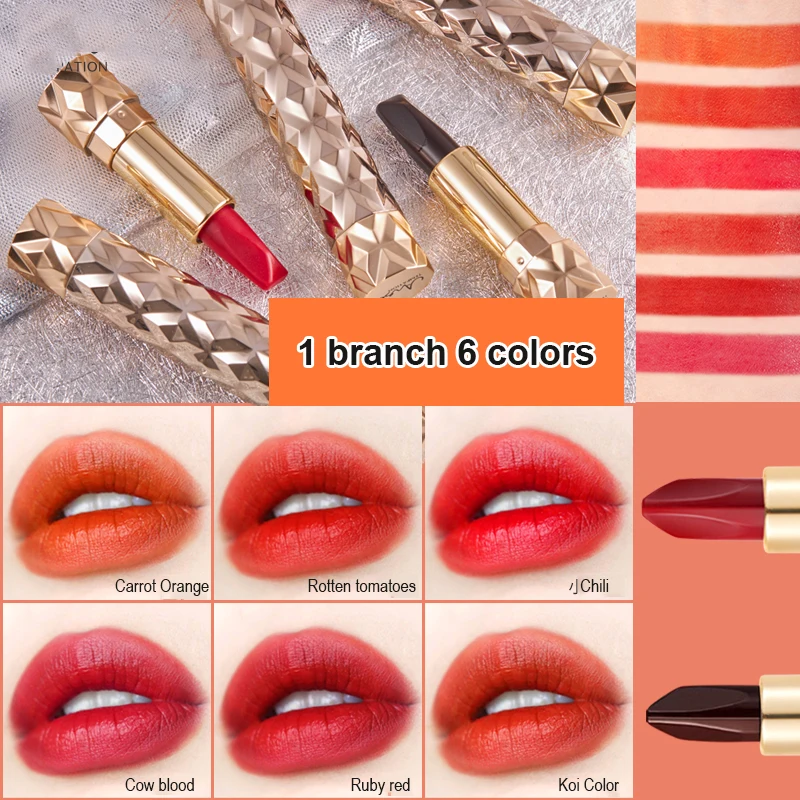

3Colors Women Waterproof Matte Velvet Long Lasting Lipstick Red Lips Makeup Moisture Cosmetic Lipstick TSLM2