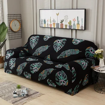 

All black color Sofa cover couch cover Polyester bench Covers Elastic stretch Furniture Slipcovers For Christmas home decoration