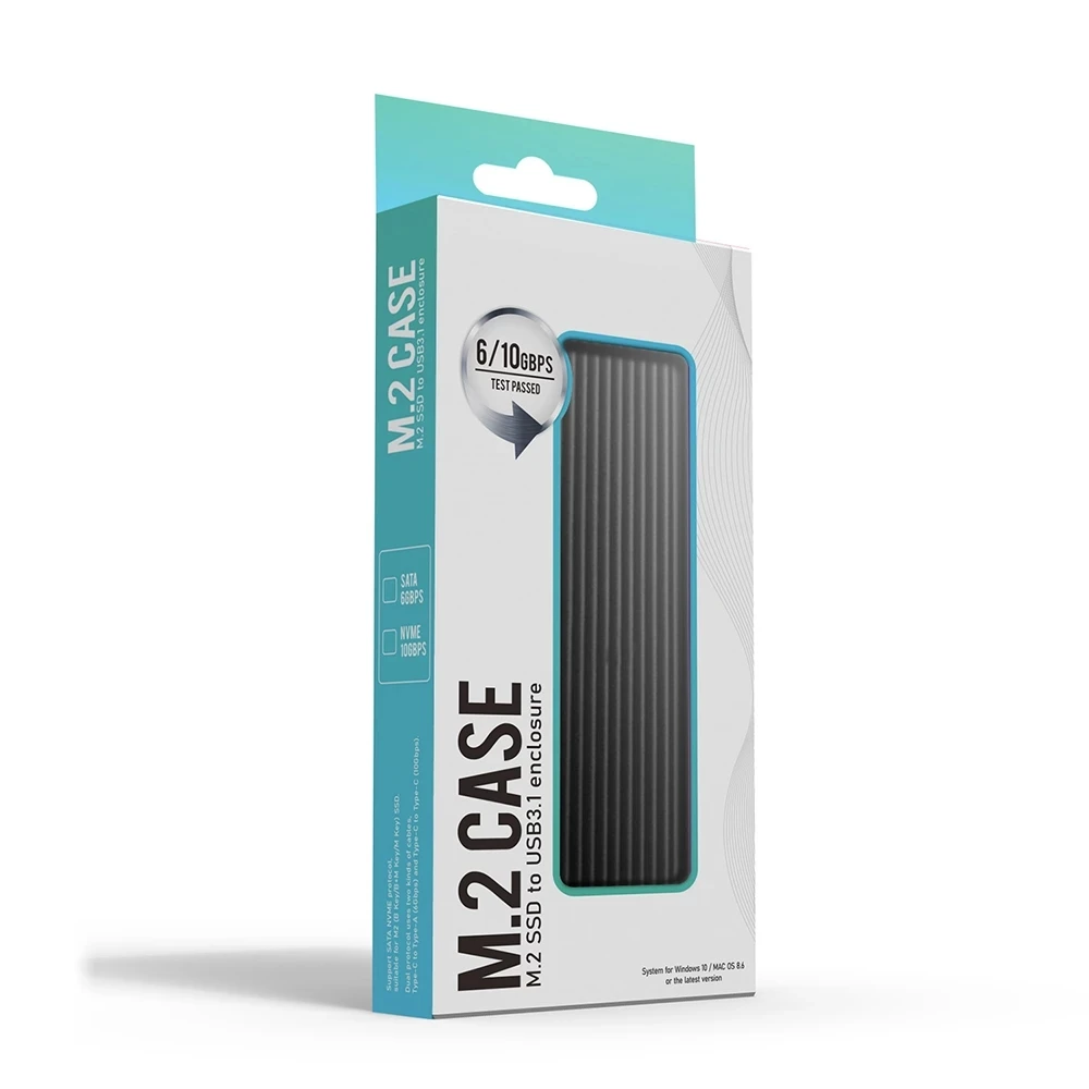 M2 NVMe SSD Enclosure USB 3.1 10Gbps Adapter for M.2 Box