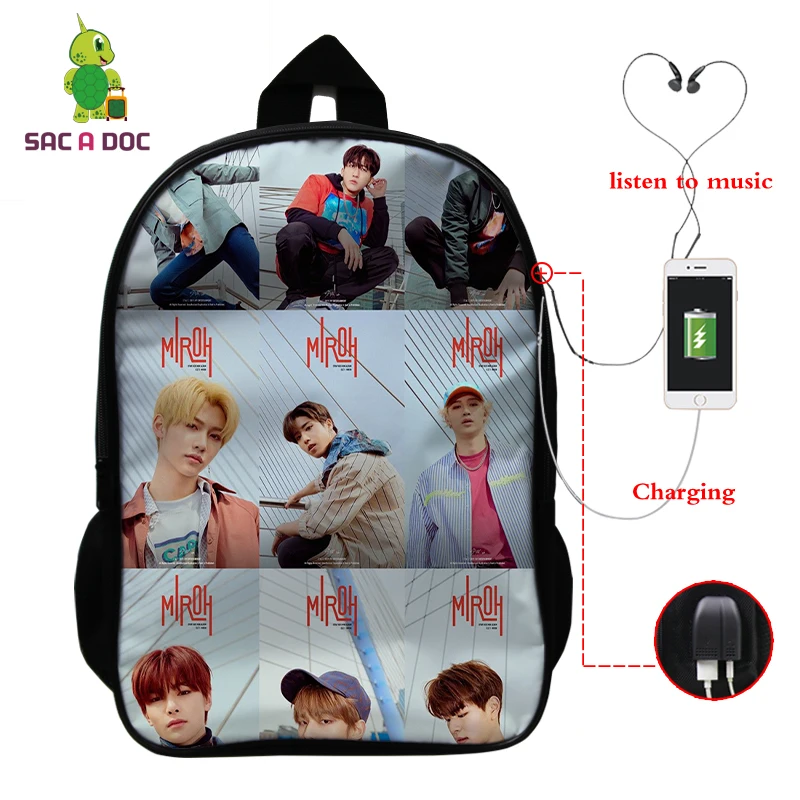 Mochila Kpop рюкзак для детей женский многофункциональный USB зарядка латоп рюкзак школьные сумки для подростков девочек мальчиков рюкзак для путешествий