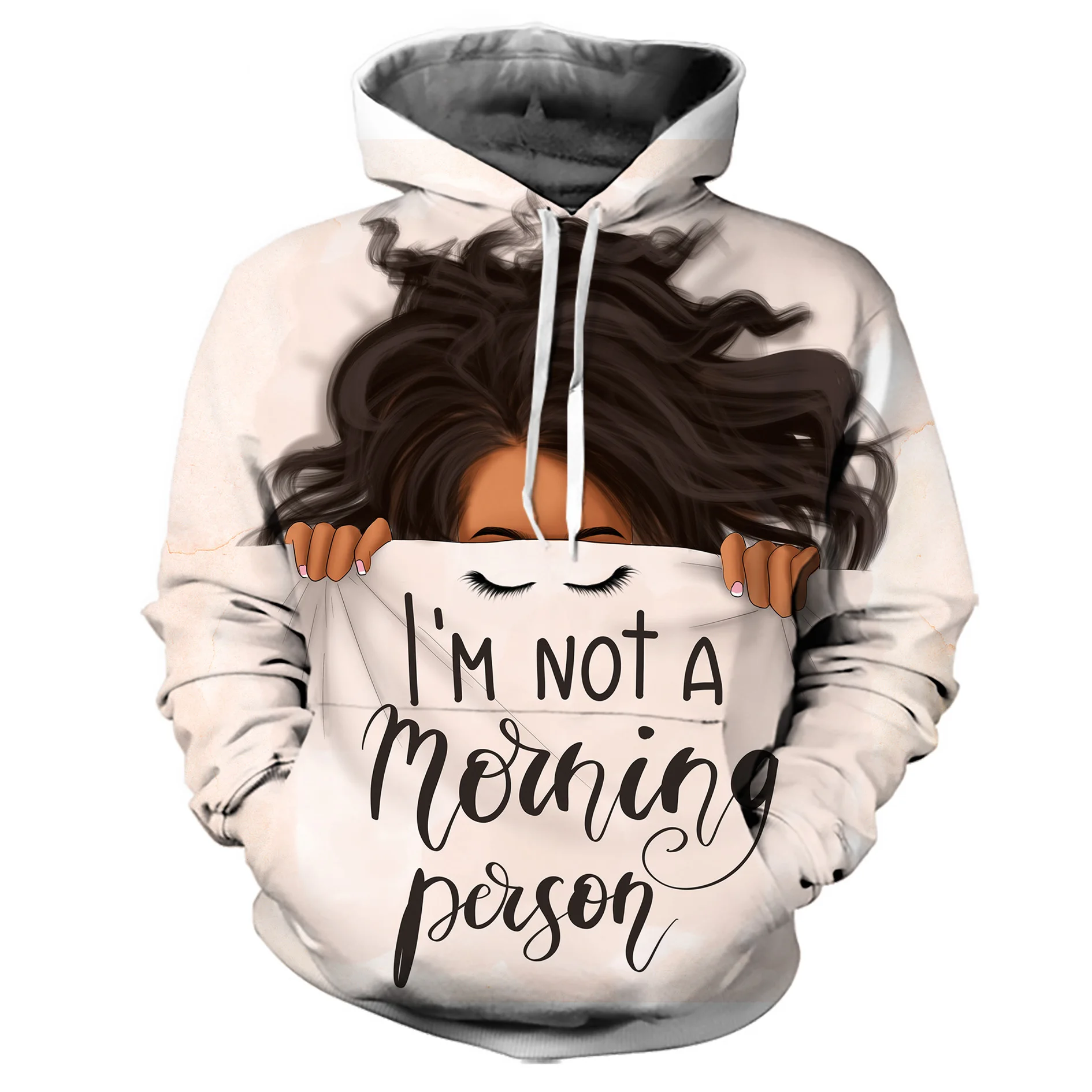 

REAL American SIZE Custom High Quality I'm Not A Morning Person Sublimation Printing Plus Size Hoodies
