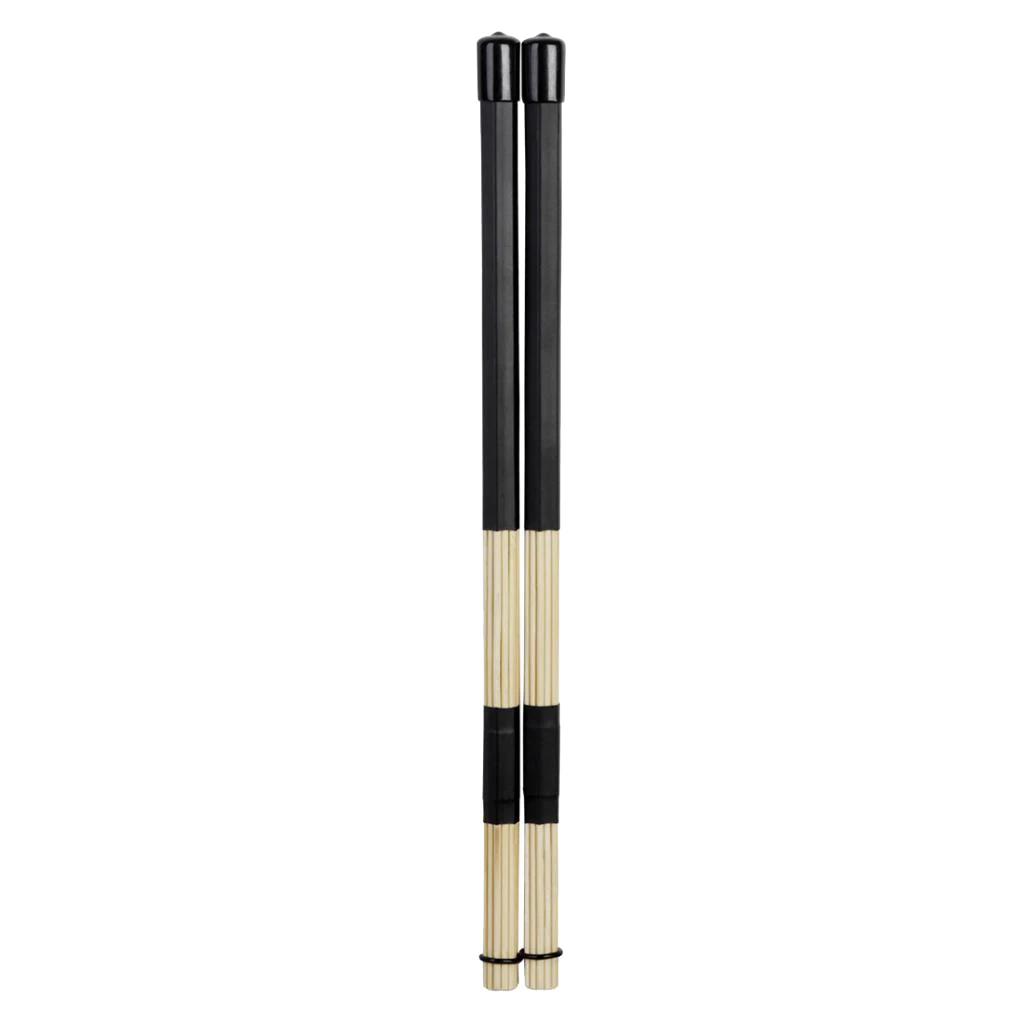 1 Pair Wooden Drum Rod Brushes Drumsticks for Cajon Jazz Drum Accessory, Black