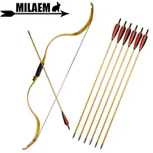 20lbs Archery Traditional Recurve Bow And Arrow Set Wooden Arrow Target Removable Bow Riser Longbow Hunting Shooting Accessories hot sale archery mixed color riser hunting shooting laminated take down bamboo target recurve bow