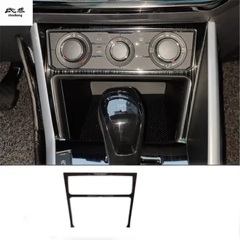 

1pc stainless steel air conditioning control adjustment panel decoration cover for 2017-2019 Volkswagen VW POLO AW1 BZ1