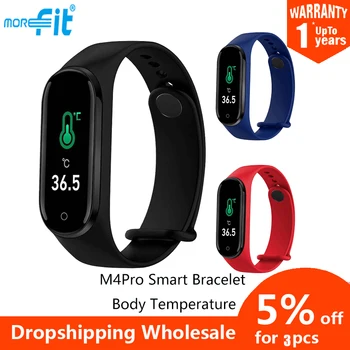 

Original MoreFit M4Pro Smart Watches Body Temperature Smart Activity Trackers Heart Rate Monitor Smart Accessories Bracelet 2020
