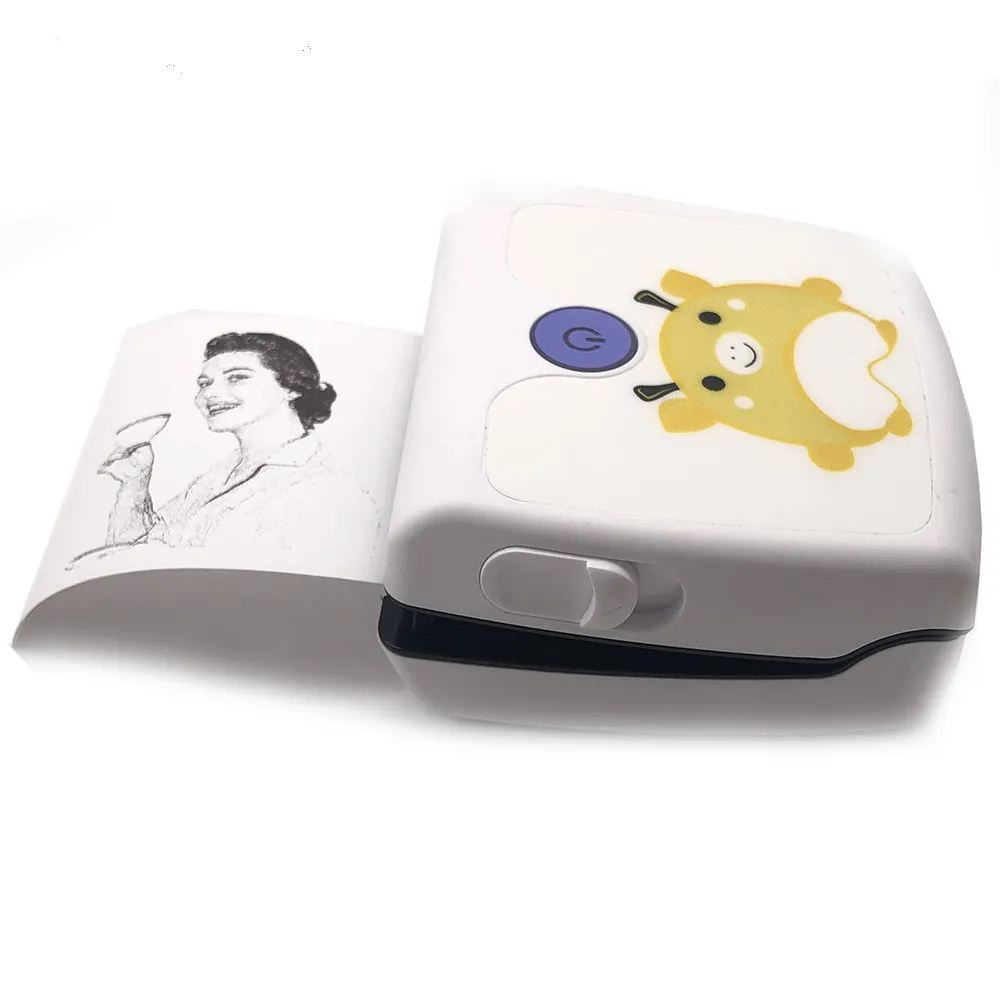 smart mini thermal photo printer portable bluetooth printer pocket inkless printer label printer receipt printer baypage (4)