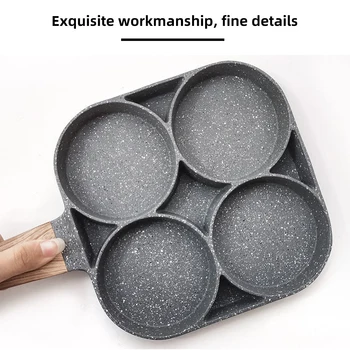 

Non-Stick Egg Pancake new Four-Hole Frying Pot Pan Thickened Omelet Pan Steak Pan Cooking Egg Ham Pans Breakfast Maker Cookware