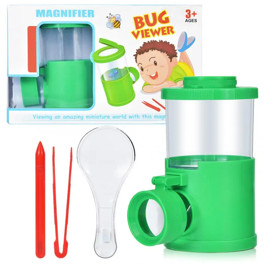 Bug Insect Observation Viewer Box Kids Toy Gift Magnifier Science puzzle Toy 