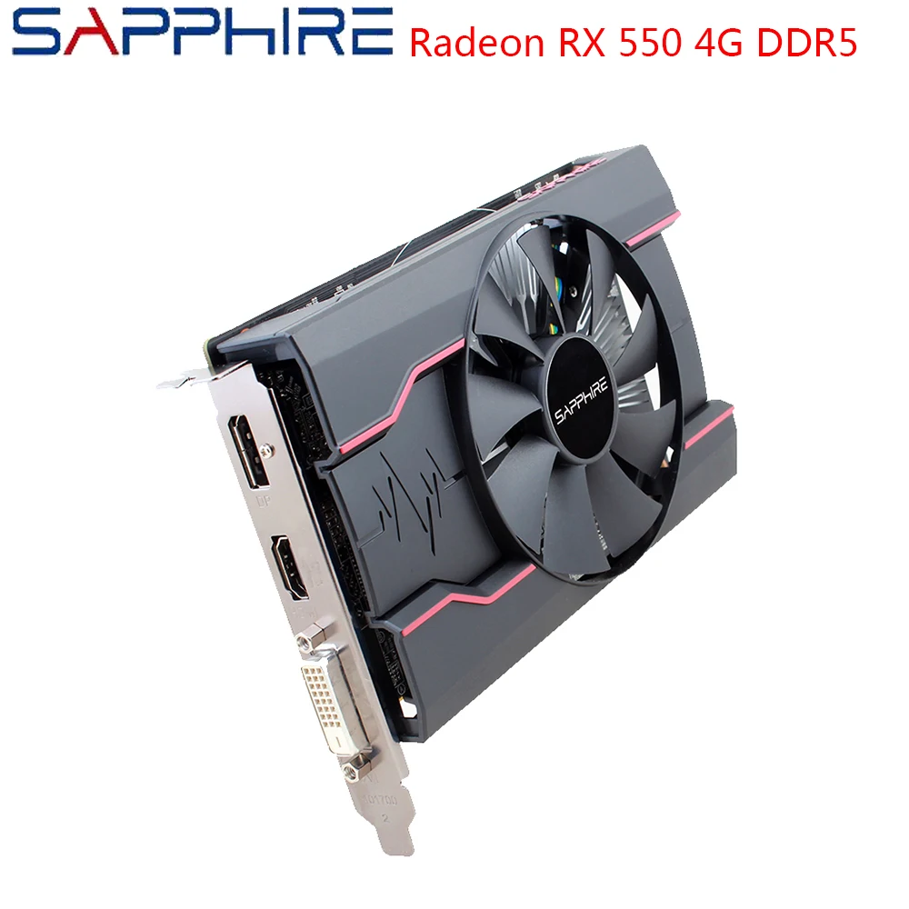Видеокарты SAPPHIRE AMD Radeon RX 550 4GB GPU DDR5 128 bit Gamer видеоигры игровые ПК настольные б/у
