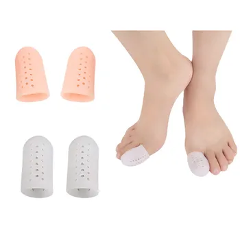 

2pc/set Finger Toe Protector Silicone Gel Cover Toe Cap Pain Relief Preventing Blisters Corns Nail Tools Foot Care Toe Separator