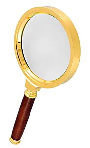 

Magnifier Kromatech hand round 6x 90mm, metal frame with wooden handle