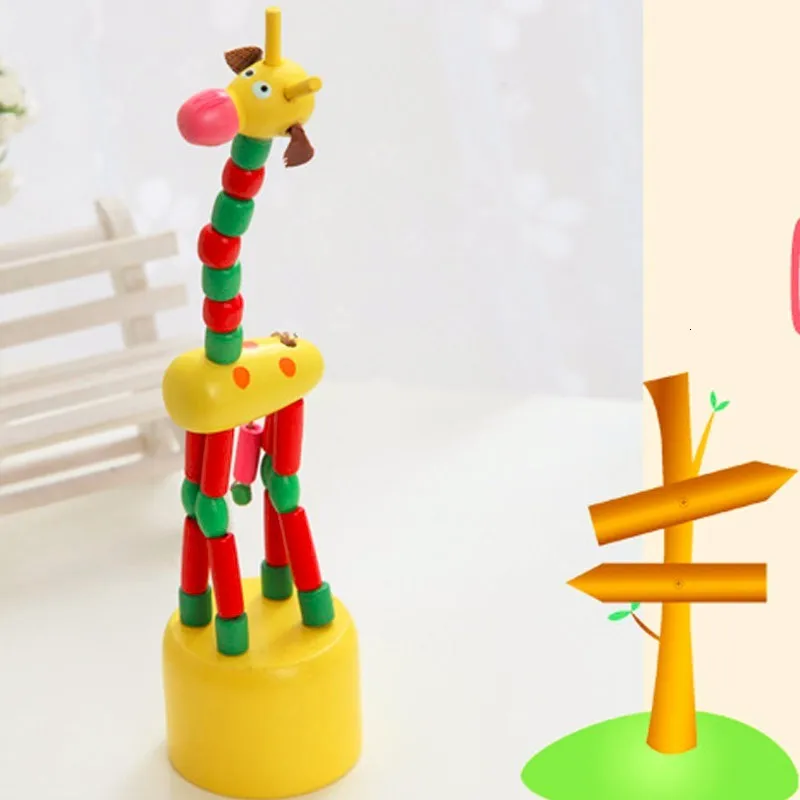 Малыш обучающие игрушки для детей Деревянные Животные Жираф Детские развивающие игрушки