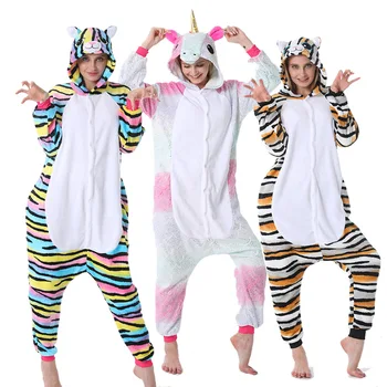 

Kigurumi Unicorn Pajamas Sets Animal pijama Winter unicornio Nightie Pyjamas Sleepwear Hooded Home wear