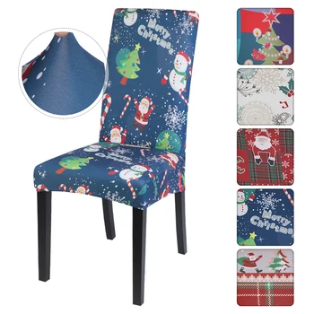 

1/2/4/6Pcs Christmas Chair Cover Spandex Stretch Elastic Slipcover Chair Covers For Kitchen Dining Wedding Banquet Hotel Hot