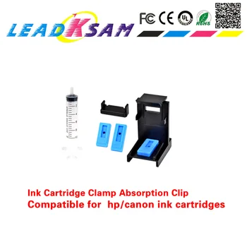 

dradging plug kits Syringe Ink Cartridge Clamp Absorption Clip Rubber Pads Pumping Tool compatible for hp60 61 301 302 21 22
