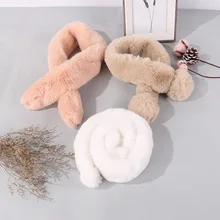 Милый меховой зимний шарф; стиль; теплый плюшевый шейный платок для малышей; детский Модный меховой шарф; подарок; зимние шарфы