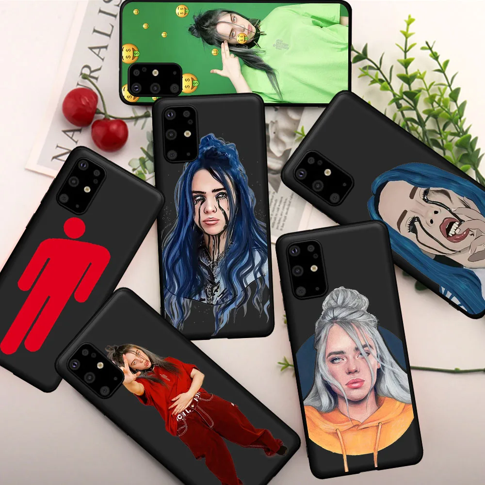

Back Cover For Samsung S6 S7 S8 S9 S10 S11 S11E Plus Note 8 9 10 Plus M10 20 30 40 Cover Soft Silicone Billie Eilish Phone Case
