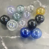 1-8pcs 30mm Pink/Purple/Blue/Raninbow/Color hollow glass ball with one hole round bubble vial glass globe orbs jewelry DIY beads 1