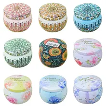 1 шт., жестяная многофункциональная Цветочная коробка для хранения, розовая пудра, круглая банка для кухонных банок, контейнер, чайные коробки, банка