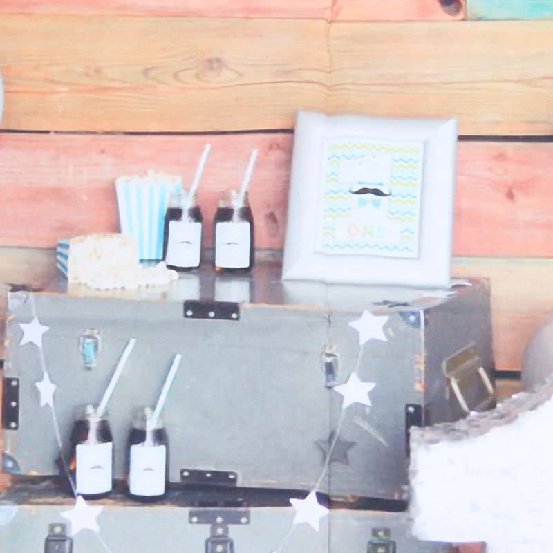 Фон для фотосъемки малышей на 1 й день рождения с изображением поперечной