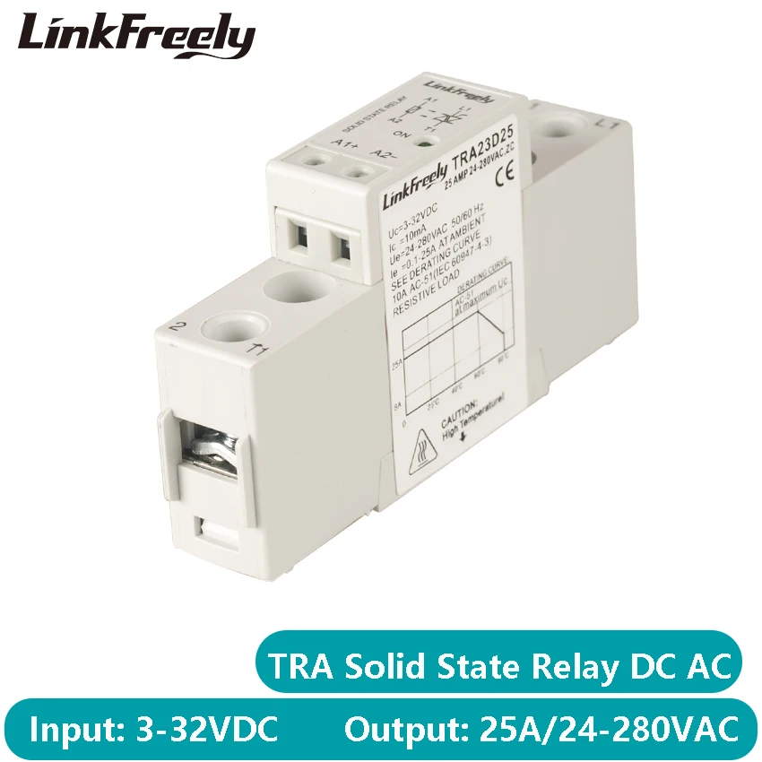 Mini Smart Auto Módulo de Relé de Estado Sólido Ssr Relé Board em e Tensão 24280vac Tra23d25 25a dc para ac 3v 3.3v 5v 12v 24v Fora 24-280vac
