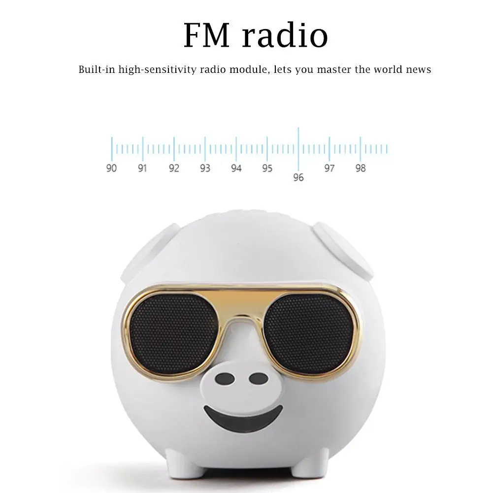 Cute Piggy Wireless Speaker Bluetooth Karaoke Speaker Smart Mini Speaker With Microphone Loudspeaker Box Stereo Boombox