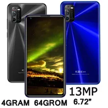 6.72 inç not 8T akıllı telefonlar 4G RAM + 64G ROM 8MP + 13MP HD ekran ön/arka kamera Android cep telefonları celulares yüz Unlocked