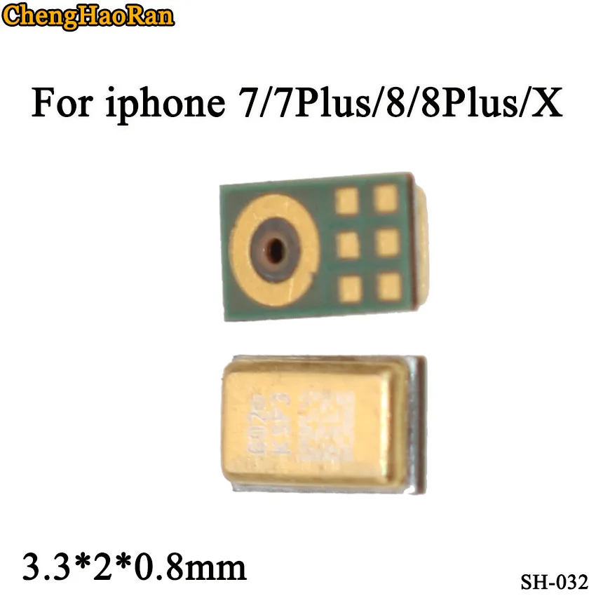 ChengHaoRan 10 шт./лот встроенный мобильный телефон, микрофон 3,3*2*0,8 мм для iPhone 7 7Plus 7P 8 8Plus 8P X микрофон - Цвет: SH-032