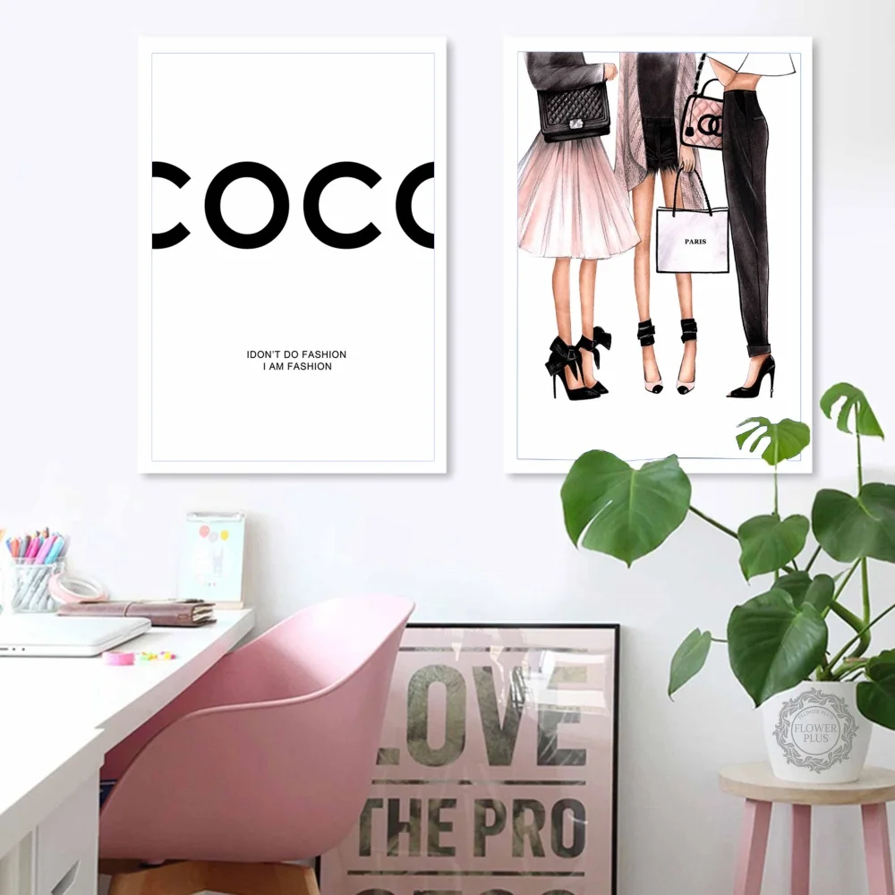 Fashion-Girl-Logo-Super-Model-Wall-Art-Canvas-Painting-Watercolor-Nordic-Posters-And-Prints-Wall-Pictures (2)