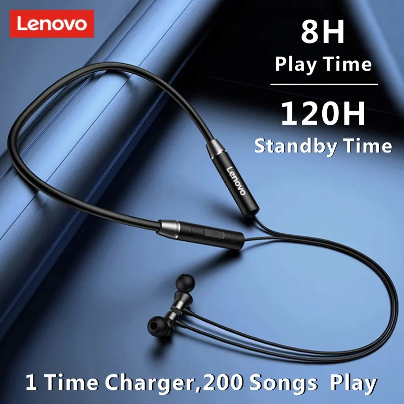 

Lenovo HE05 Bluetooth 5.0 Neckband Earphone Wireless Stereo Sports Magnetic Headphones Sports Running IPX5 Waterproof Headset