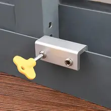 Aluminum Alloy Child Safety Security Sliding Window Restrictor Lock with 2 Keys
