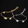 ZORCVENS 2022 New Fashion Gold Stainless Steel Bangle Bracelets For Women Adjustable High Polished Bracelet Wholesale ► Photo 3/6