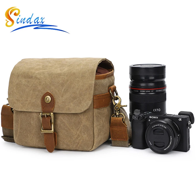 Bolsa de lona para cámara fotográfica DSLR, bolso para Sony A6000 estuche bolso cruzado de hombro para cámara SLR|Bolsos para cámara/vídeo| - AliExpress