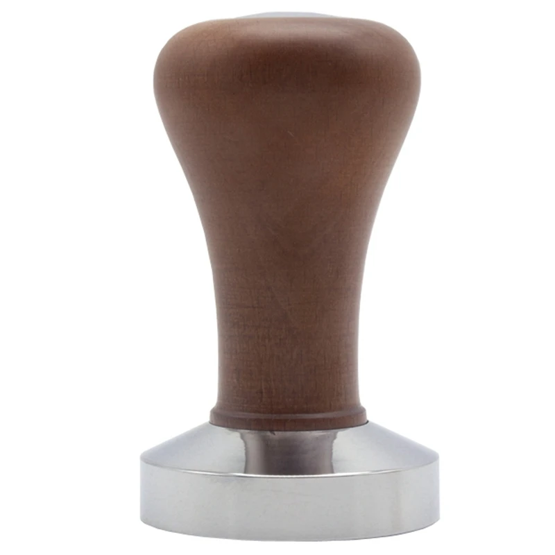 

51Mm Steel Base Wood Handle Tamper Coffee Powder Hammer Customized Coffee Accessories