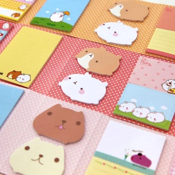 

Cartoon Animals 6 Folding Memo Pad Sticky Notes Bookmark Stationery Notepad Cute