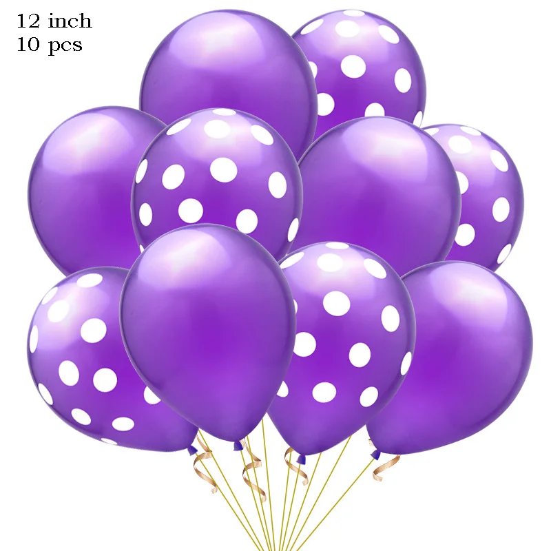 Leeiu 10 шт. вечерние DIY украшения красочные шарики в горошек счастливый день рождения, детский душ латексные шары рождественские надувные воздушные шары - Цвет: 4
