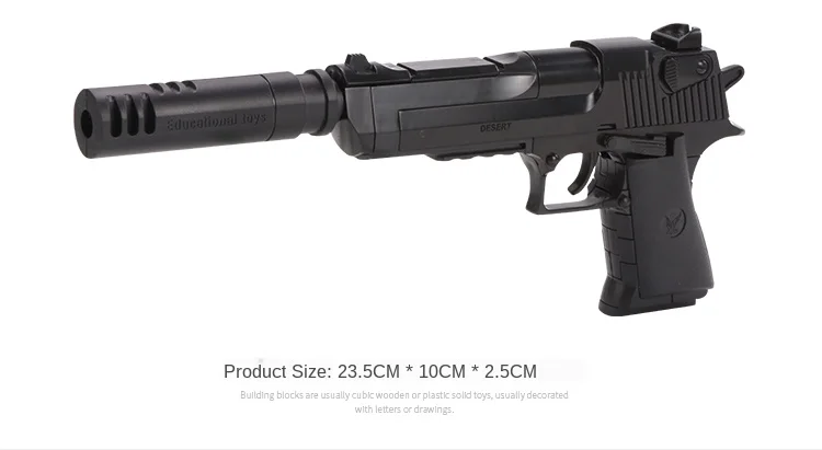 DIY Building Blocks Toy Gun Desert Eagle Assembly Toys Educational Toys Model Revolver Burlet Toy gun Airsoft Air Guns