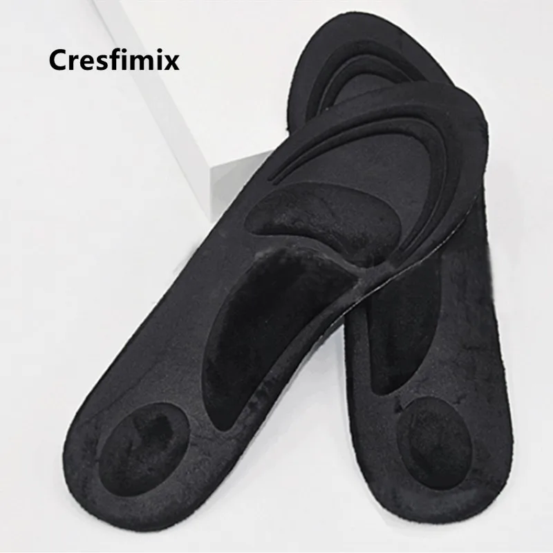 Cresfimix Schoenen Binnenzool унисекс высокое качество светильник вес свитер абсорбционные туфли из губчатого материала колодки Мужские Черные стельки