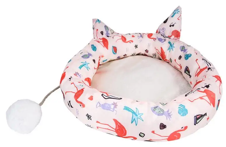 Flamingo Кровать для питомца, Всесезонная, милая, модная, высококачественная, ткань, стирается, бренд Ins, сеть знаменитостей, кошка и собачье гнездо - Color: Flamingo