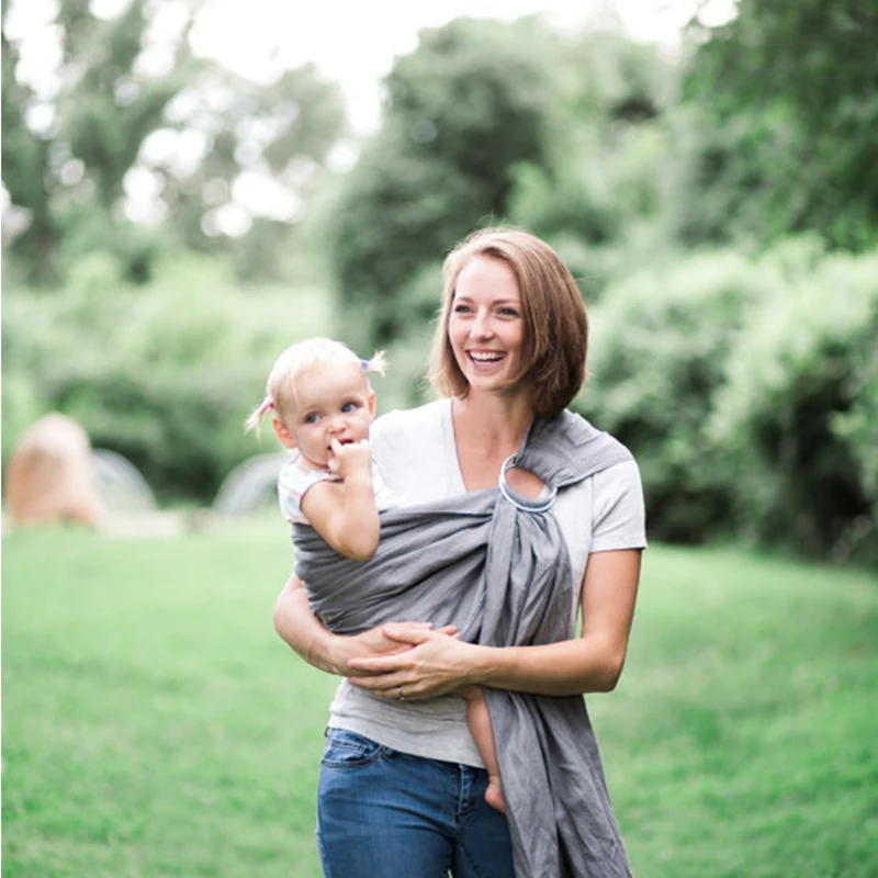 Слинг-кенгуру для малышей, регулируемый Быстросохнущий слинг, дышащие рюкзаки с двойным кольцом, слинг для младенцев, эргономичная кенгуру для малышей