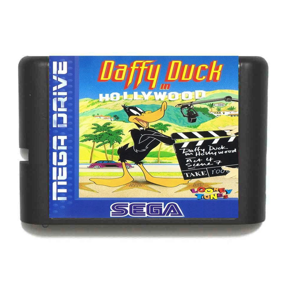 Даффи Дак в Голливуде 16 бит MD игровая карта для sega Mega Drive для Genesis