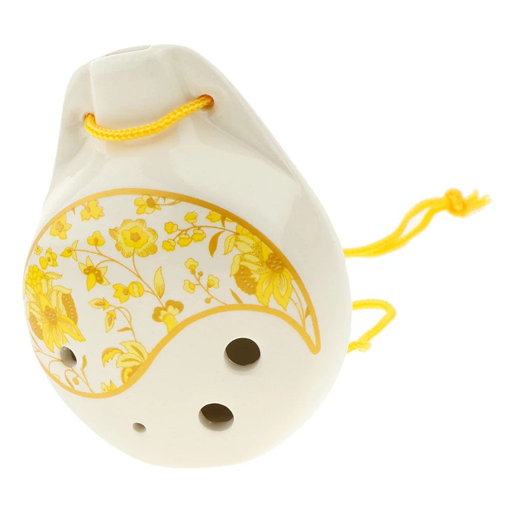 Ceramic Alto Ocarina 6 Hole C Major for Children Adult Beginners Students