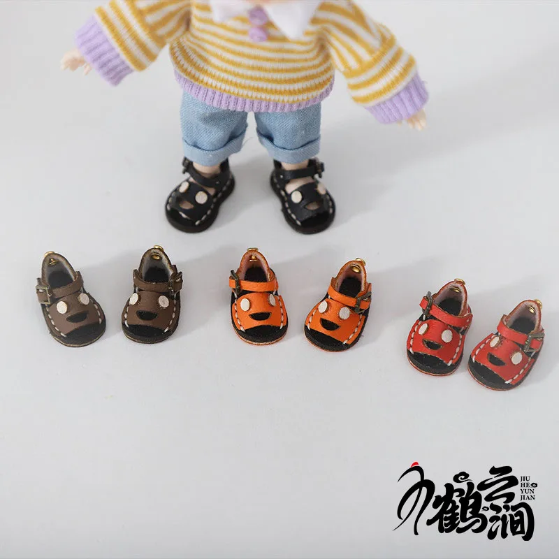 New Casual Handmade Cowhide Doll Shoes Accessories: Small Sandals Leather Shoes, Lovely Ob11 Shoes, Leather 1/12 BJD Doll Shoes, new cowhide bag strap handbag belt shoulder messenger crossbody genuine leather bag strap replacement women bag accessories