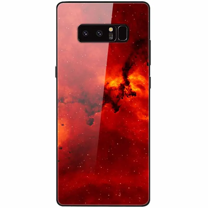 cute phone cases for samsung  Tempered Glass Cover For Samsung Note 8 Case Note9 Hard Protective Funda For Samsung Galaxy Note 10 Plus 9 Cases Luxury Bumper kawaii phone case samsung Cases For Samsung