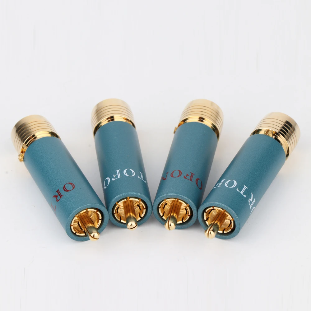 Латунный Позолоченный разъем RCA ортофон штепсельная Вилка для соединения аудио