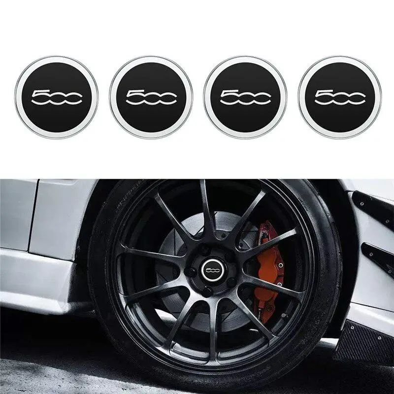 

4PCS 60MM Car Wheel Center Caps Car Wheel Hub Tyre Rim Hub Cap Cover for Fiat 500 Auto Accessories
