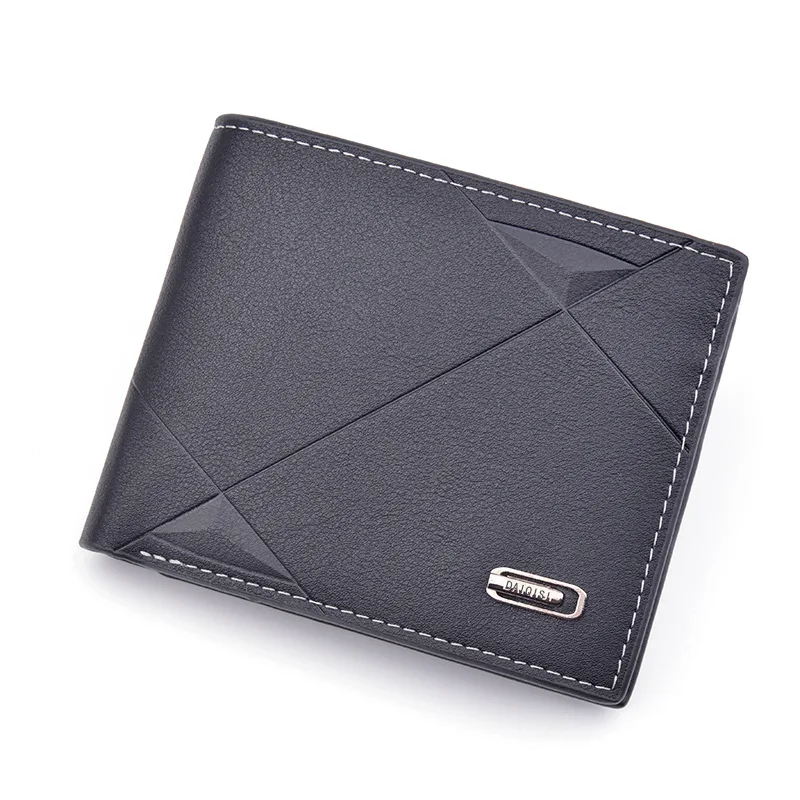 

2020 new men's wallet short multi-card fashion casual wallet male youth thin three-fold horizontal soft wallet